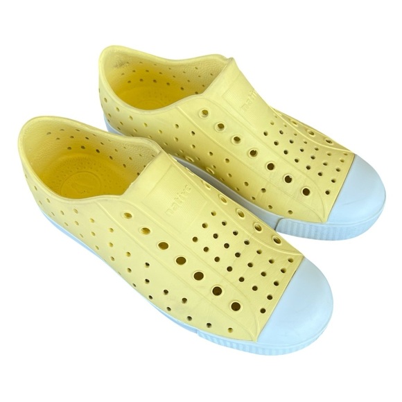 Native Jefferson Slip-On Shoes Yellow White Washable Odor Resistant J3 GUC - Picture 1 of 9